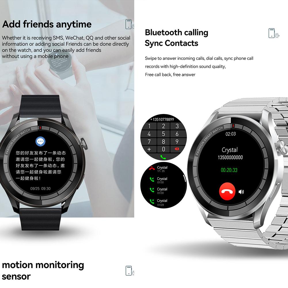 1.39 Inches Big Screen Smart Watch Men Women Wireless Charging Fitness Heartrate Smartwatch Nfc For Huawei Phone Gt3 Pro