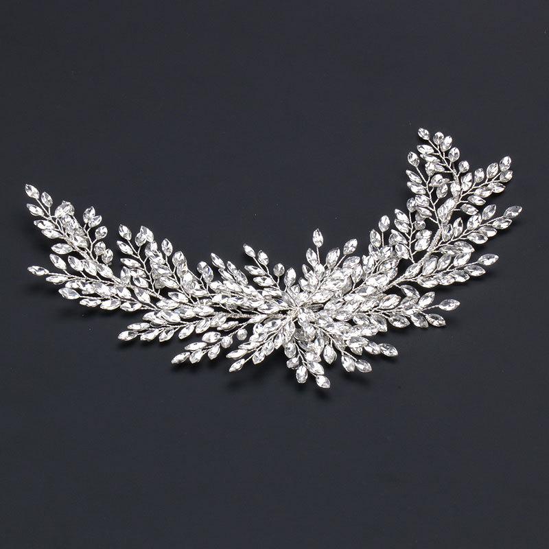 2022 Handmade European Style Bridal Glass Headband - Elegant Wedding Crown Hair Accessory