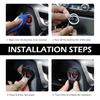 Push Start Button Cover, Zinc Alloy Car Engine Start Stop Button Cover Protector, Motorcycle Ignition Key Switch Cover, DIY Car Interior Decor,