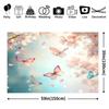 2D Pastel Pink Blue Butterfly Backdrop Serene Spring Photography Decor