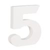 Number 5 White MDF 11 Cm