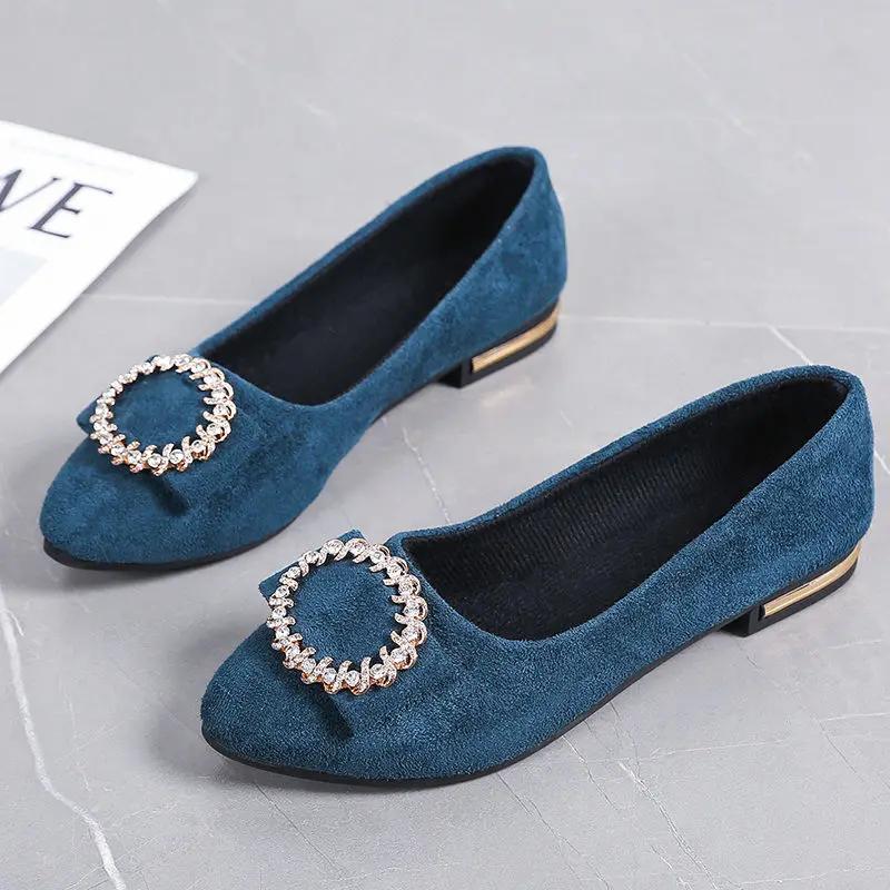Fashion Low Heel Elegant Ladies Pumps Pointed Toe Square Heels Women's Shoes Casual on Promotion Footwear Slip Shoe Chic Point Sale 39