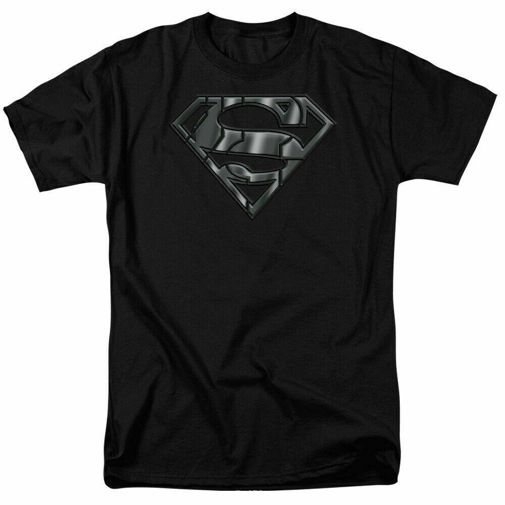 26 Mech Superman Logo T Shirt Licensed Comic Book Movie Tee Black Unisex T-Shirt L