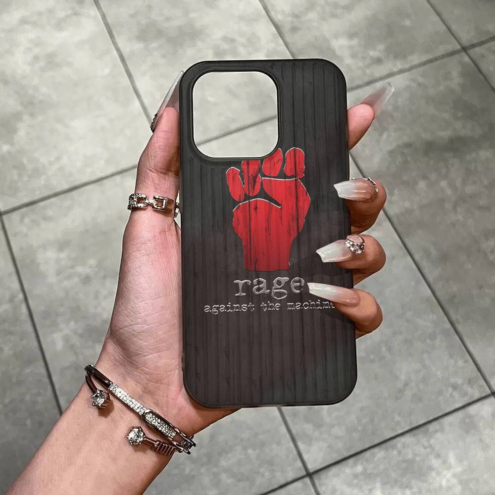 

R-Rage A-Against T-The M-Machine Band Soft Corrugated Transparent Phone Case For IPhone 17 15 16 11 12 13 14 Pro Max Plus Pro iPhone 13