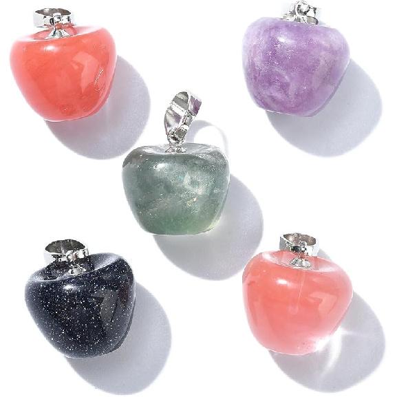 Ipotkitt 30 Pcs Natural Mixed Gemstone Connector Charms Sun Stone Charms Links Celestial Stone Charms for Jewelry Making DIY Craft Findings