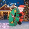3.28FT LED Light Xmas Inflatable Santa swimming circle Toys Yard Lawn Party Decoration Home Ornaments Supplies Christmas Gifts
