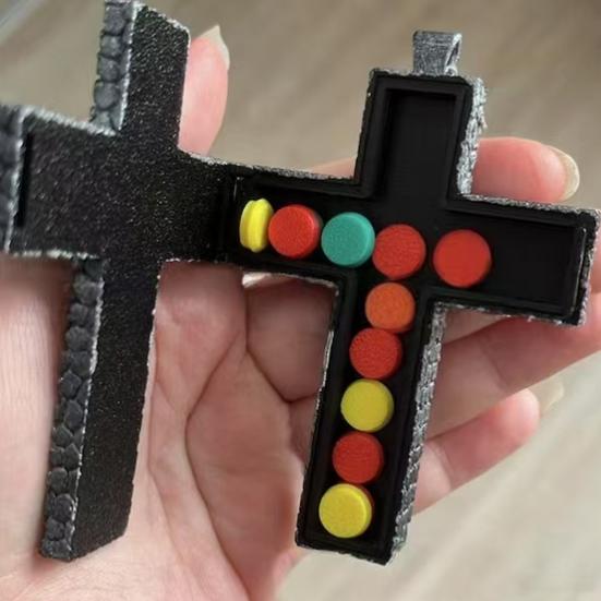 2/4Pcs Silver Color Necklace Handcrafted Symbolic Design Cross Pendant Necklace Multi-Purpose Fashion Jewelry Gift