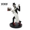 Eye Catching Gothic Ornament Day of The Dead Dancing Skeleton Couple Figurine, Halloween Wedding Tabletop Decoration Props Lover Statue, Romantic