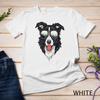 Funny Border Collie Head with Sunglasses Dog Lover Gift Premium Unisex T-shirt