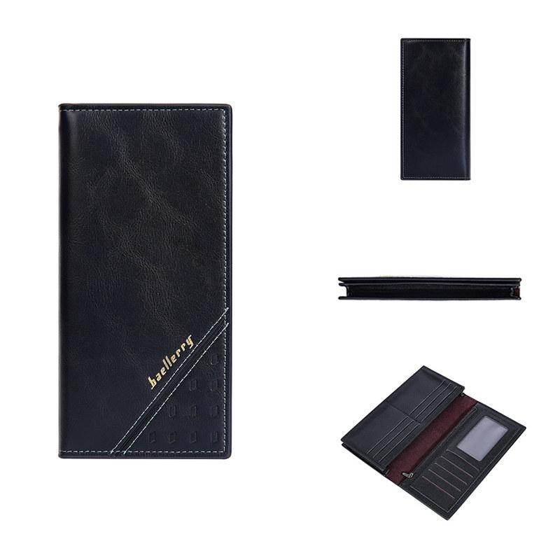 Baellerry RFID Ochrana Dlouhé Peněženky Vintage Design Pánská Držitel Karet Bifold Peněženka Peněženka