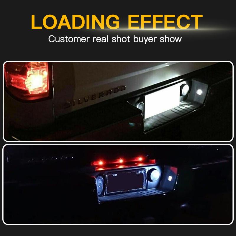 For Chevrolet Silverado GMC Sierra 1500 2500HD/500HD 3500HD 2015-2025 Led License Number Plate Light Tail Tag Lamp Car Accessory