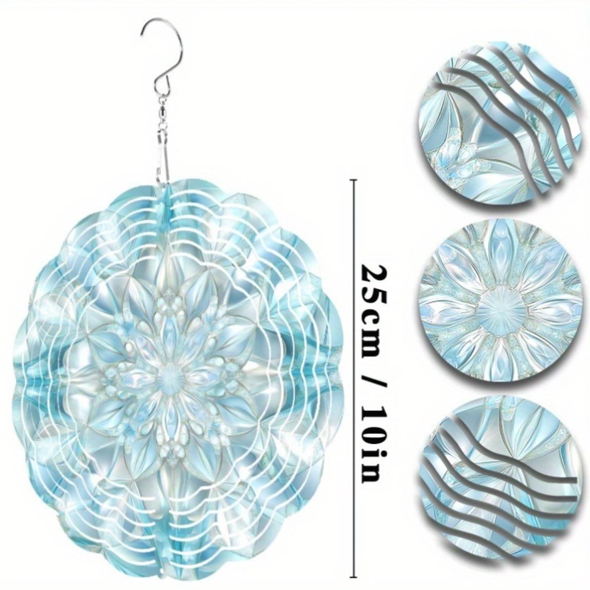 

Металлический ветряной спиннер, уличный декор, дизайн снежинки, музыка ветра для сада, двора, патио, домашнее подвесное украшение, расслабляющее искусство движения ветра 01A