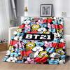 2026 Nuova Collezione Cartoni Animati Anime BT21 Adorabile Coperta Ultra Morbida per Bambini Coperta da Divano Perfetta per Viaggi Divani Picnic