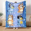 Bluey Blanket Warmthful Decor Perfect for Bed Picnics Office Chair Four Seasons Multipurpose Modern Style Birthday Christmas Gift Blanket