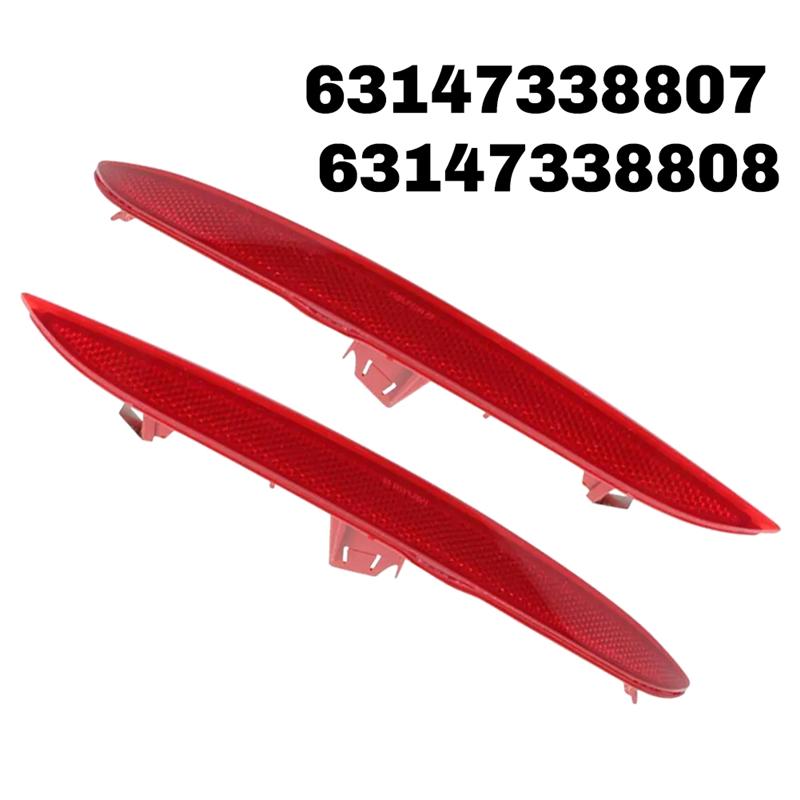 Lasting 1Pair Rear Bumper Reflector Light Left & Right Reflective Sheet For BMW X4 F26 Series 2013-2016 63147338807 63147338808