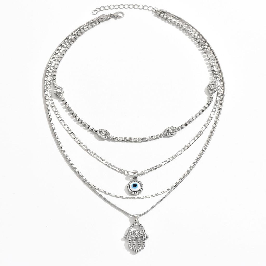 Gothic Evil Eye Jewelry Statement Choker With Sparkling Inlay For Fashionistas