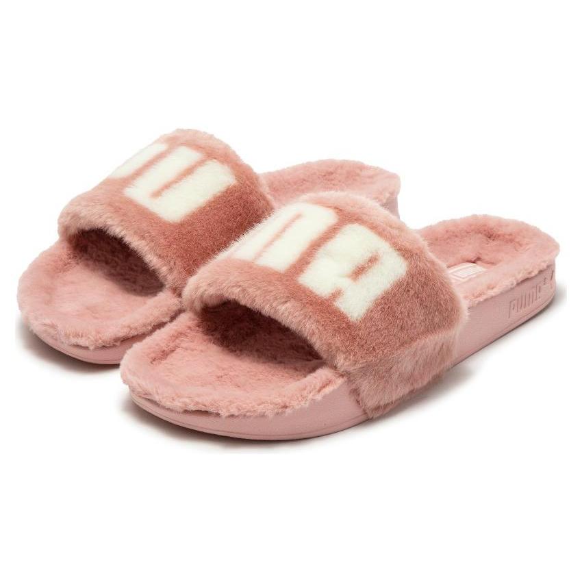 New PUMA Leadcat 2.0 Fuzz Slides 'Carnation Pink' Women's 387313-11