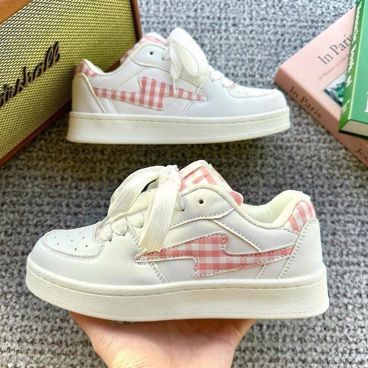 

Летние новые туфли-хлебцы «мандаринка», мужские и женские, дизайн с сетчатой вставкой, оригинальный нишевый дизайн, дышащие кеды для скейтборда 40 розовый