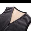 Men's Fleece-Lined Plus Size Vest Dad's Outfit Home Casual Vest Autumn Winter Warm Cold-Proof Inner Wear Casual Sleeveless Vest