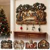 Wooden Wall Keychain Hanging Classic Wooden Nativity Shared Holder Keychain Ornament Key Up Movie Keychains Hooks Scene Han T9O6