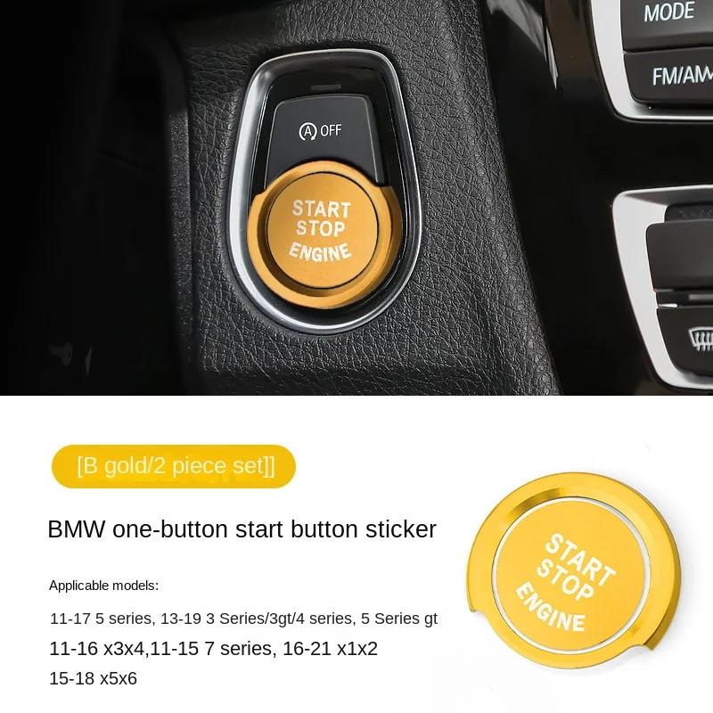Car Start Stop Engine Button Cover for BMW Series 1 3 4 5 GT X1 X2 X3 X4 Aluminum Ignition Ring Trim Interior Decor Accessories