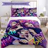 Set Biancheria da Letto KPOP Hunter 3 Pezzi Copripiumino Chiusura Include 1 Copripiumino & 2 Federe per Tutte le Stagioni Camera da Letto Casa Arredamento Stanza del Dormitorio