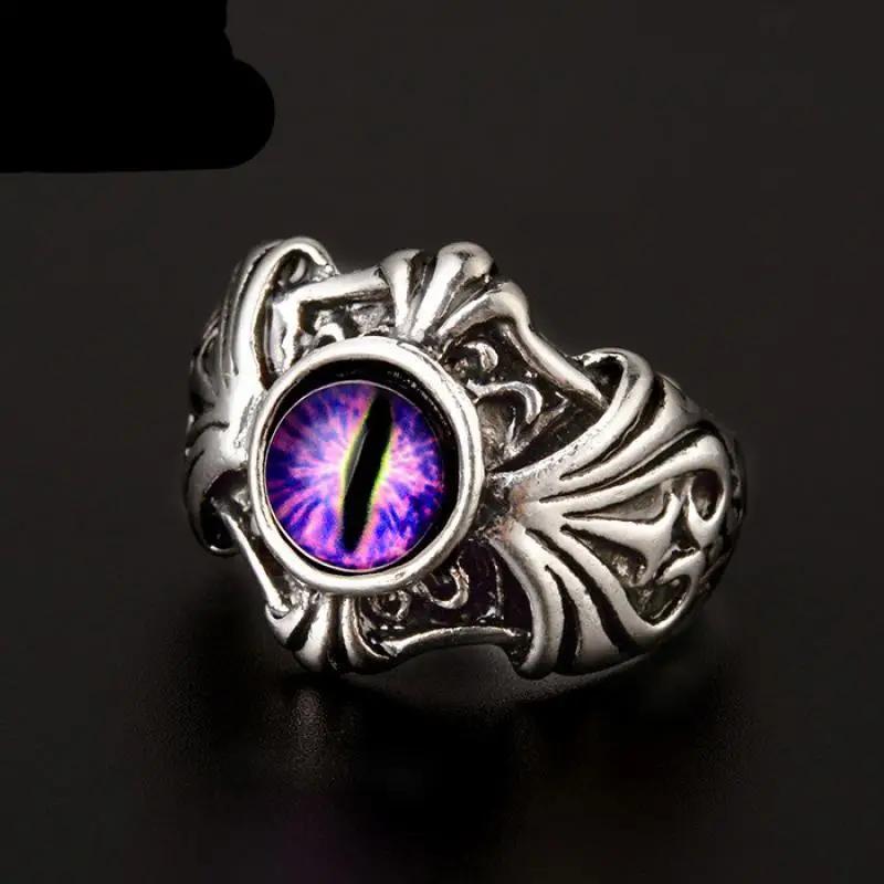 Retro Poseidon Compass Ring Silver-Plated Adjustable Hexagram Opening Jewelry Gift for Men and Women Hip-Hop Trend