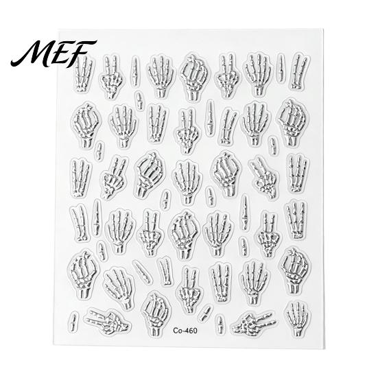 Halloween Nail Art Decals Stickers, Black Cat Ghost Pumpkin Wreath Adhesive Stickers for Manicure Decoration, DIY Supplies Holiday Party