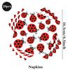 Red Black Polka Dot Party Supplies Ladybug Theme Tableware Plates Cups Napkins Balloon Kids Girl Birthday Decoration Baby Shower
