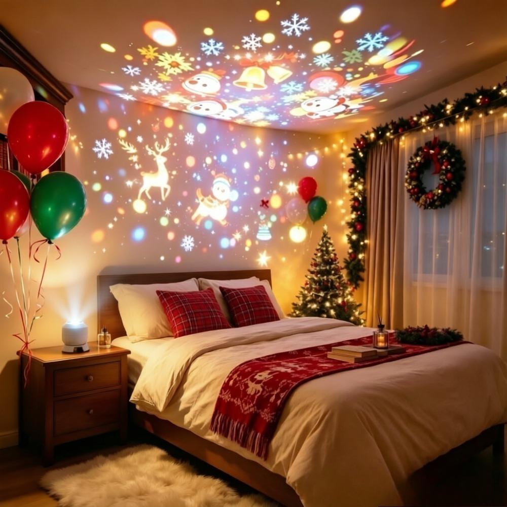 Rechargeable/Plug-in Christmas Projector Light Ocean Night Light  on Ceilings and Walls