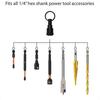 A84X-24PCS Bit Holders Keychain, 1/4 Inch Hex Shank Bit Holders, Quick-Change Design For Nut Driver, Screwdriver & Drill Bits