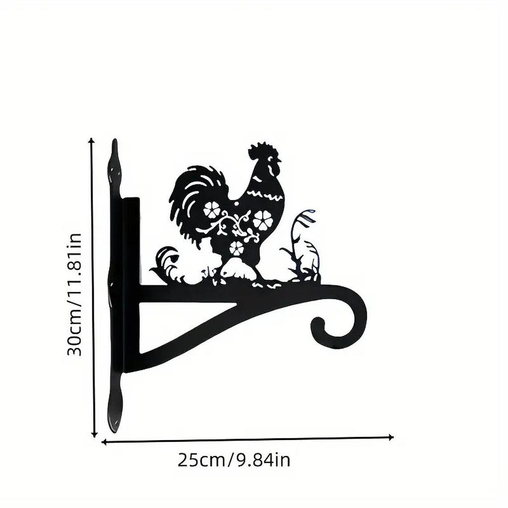 Iron Bracket for Hanging Plant Basket with Screws Animal Design for Deck And