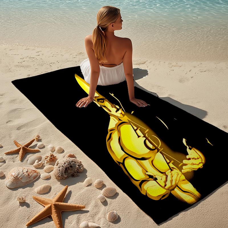 proof beach towel with a Alpha Phi Alpha logo pattern - soft,absorbent,quick-drying,machine washable - perfect for swimming,camping,bathing