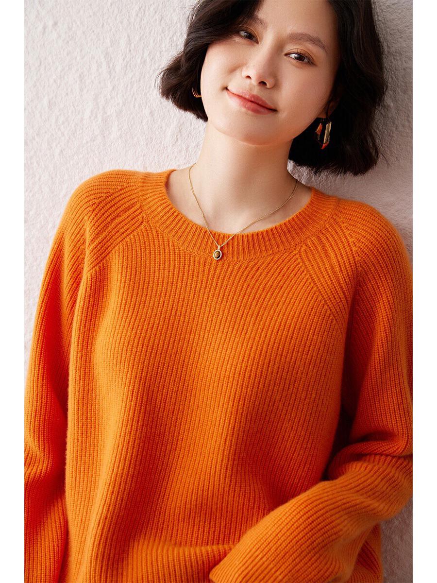 

Осенне-зимний кашемировый свитер крупной вязки 7-го класса с рукавом реглан и резинкой. XL (60-70 kg)