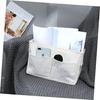 Amosfun Over The Door Hanging Storage Organizer Bag, Wall Mounted Multi-Purpose Hanging Organizer for Bedroom Kitchen Living Room, White