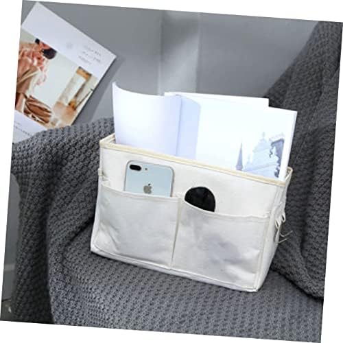 Amosfun Over The Door Hanging Storage Organizer Bag, Wall Mounted Multi-Purpose Hanging Organizer for Bedroom Kitchen Living Room, White