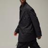 Y-3 SS24 Solid Color Single-Breasted Mesh Lined Draped Long Sleeve Suit Men Suit Black IN8702