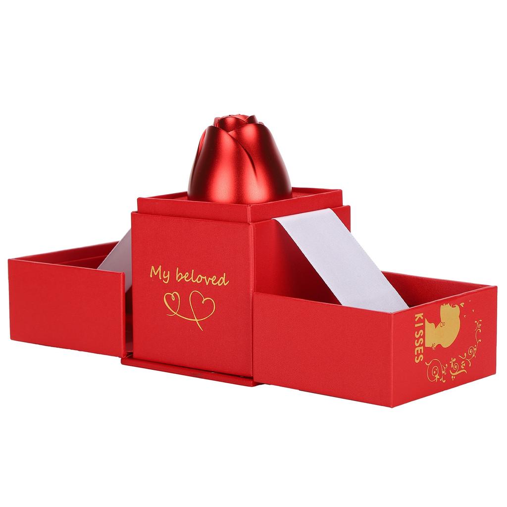 Jewelry Necklace Rose Flower Box Valentine"s Day Rings Necklaces Earrings Gift Box