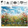 2D Sommerblumenwiese Kulisse, Bunter Wildblumengarten Dekor