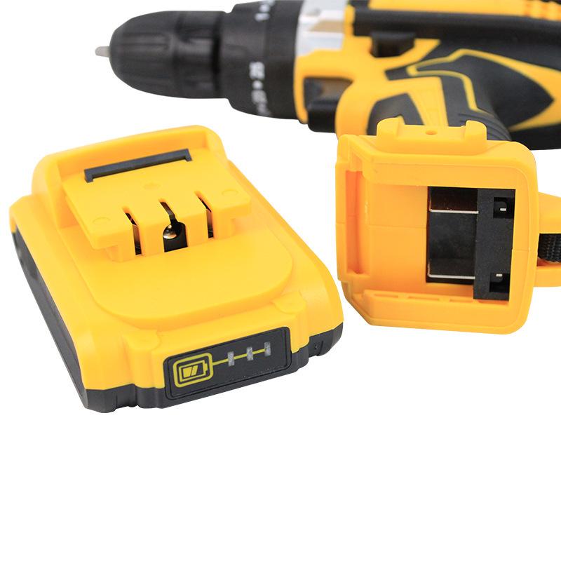 21V Lithium-Ion Drill Set: Impact, Dual-Speed, Multi-Function Electric Screwdriver for Household Use