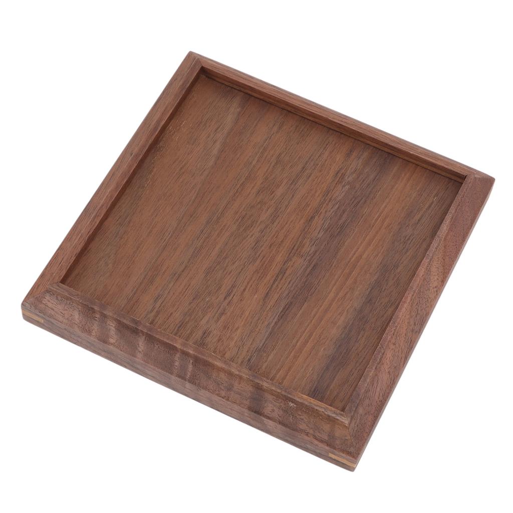 Black Walnut Tray Simple Fashion Serving Tray Serve Tea Fruit Cheese Wine Or Meals Small Square