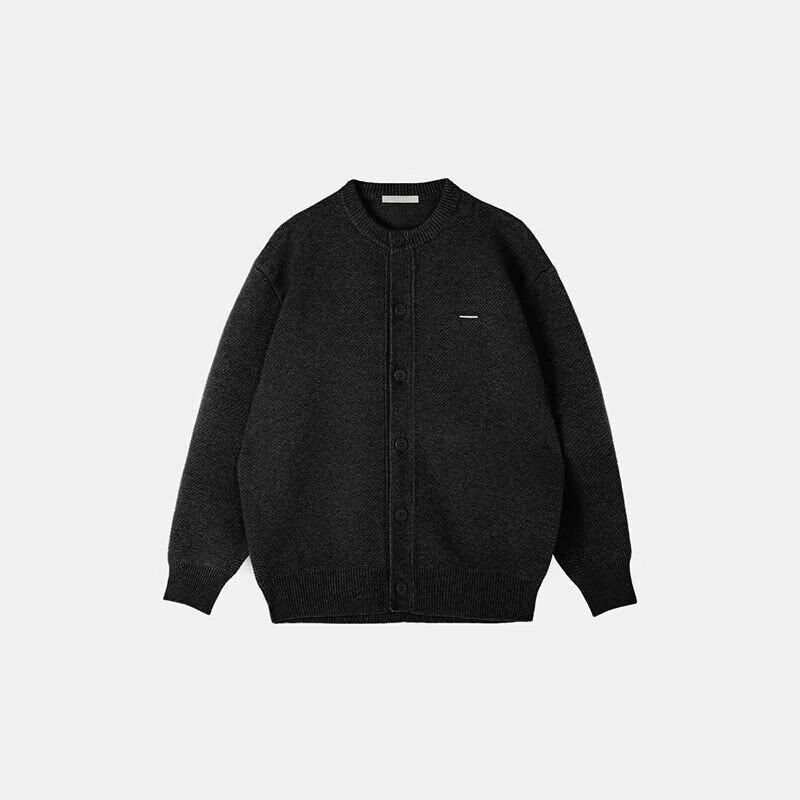 Мужская ретро-базовая модная японская трендовая вязаная куртка-свитер 2XL