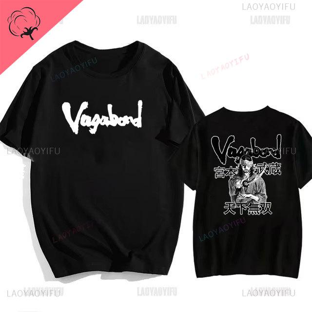 Japanisches Vintage Anime Vagabond Grafik T-Shirt Mann Frau Harajuku Schlage heftig Streetwear T-Shirt Baumwolle Cartoon Kurzarm