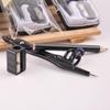 Black Compass Geometry Set Zinc Alloy Multifunction-clip Pen Compass Writing Drawing Tools School Office Stationery