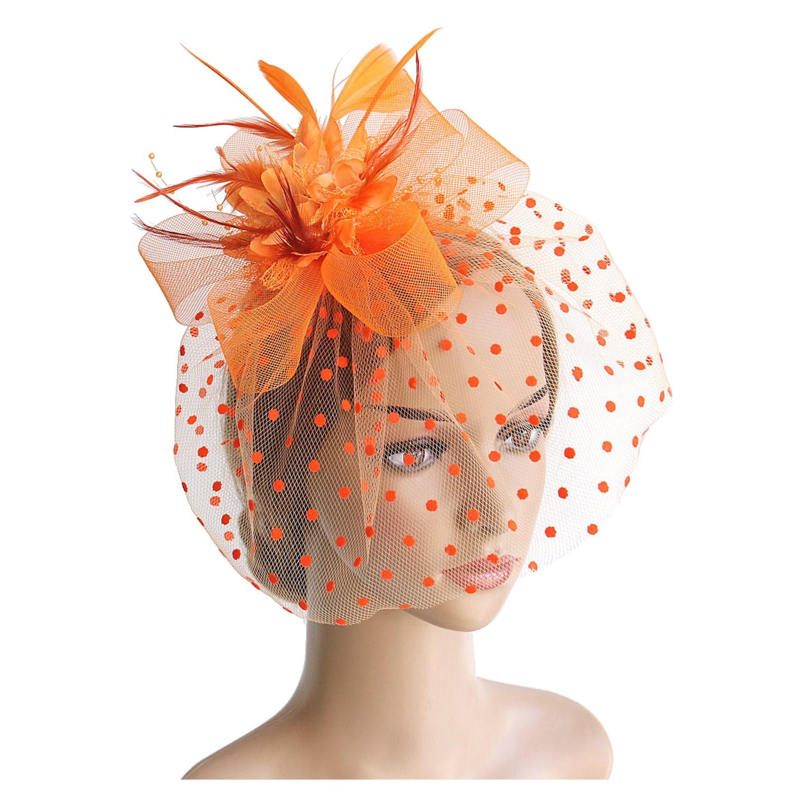 

Жіноча ретро вуаль у горошок, маска з пір ям, шпилька для волосся для чайної вечірки, пов язка на голову, весільна квітка, коктейльні сітчасті пов язки на голову, обруч для волосся One Size