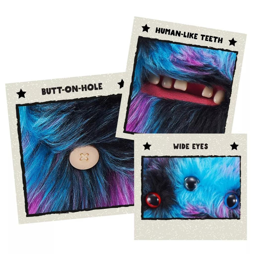 ZURU Fuggler Funny Ugly Monster Plush - 9-inch Butt Ugly Pets (Reek-O - Black Cat)