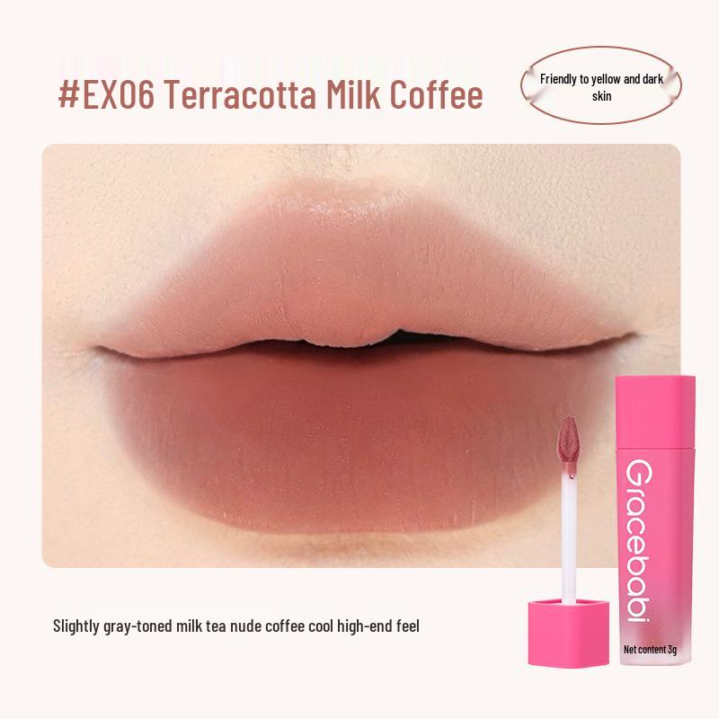 Gracebabi Розовый Бархатный Мист для Губ Долгостойкий Блеск