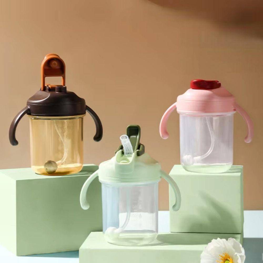 Portable Baby Straw Drinking Cup Drop-resistant Learning Water Container Toddler Water Bottle  Baby