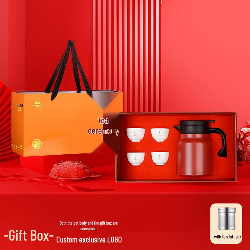 Tangs 316 Stainless Steel Large Capacity Teapot & Thermos with Tea Leaf Separator for Stewing Old White Tea