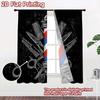 2D Flat Printing 2pcs Curtain Drapes Barber Pole Design Digital Printed Polyester Drapes Party Decorations Perfect for Holiday